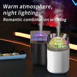180ML Portable USB Humidifier with LED Night Light, Air Humidifier for Home Office Car, Desktop Atmosphere Lamp, Bedroom Living Room