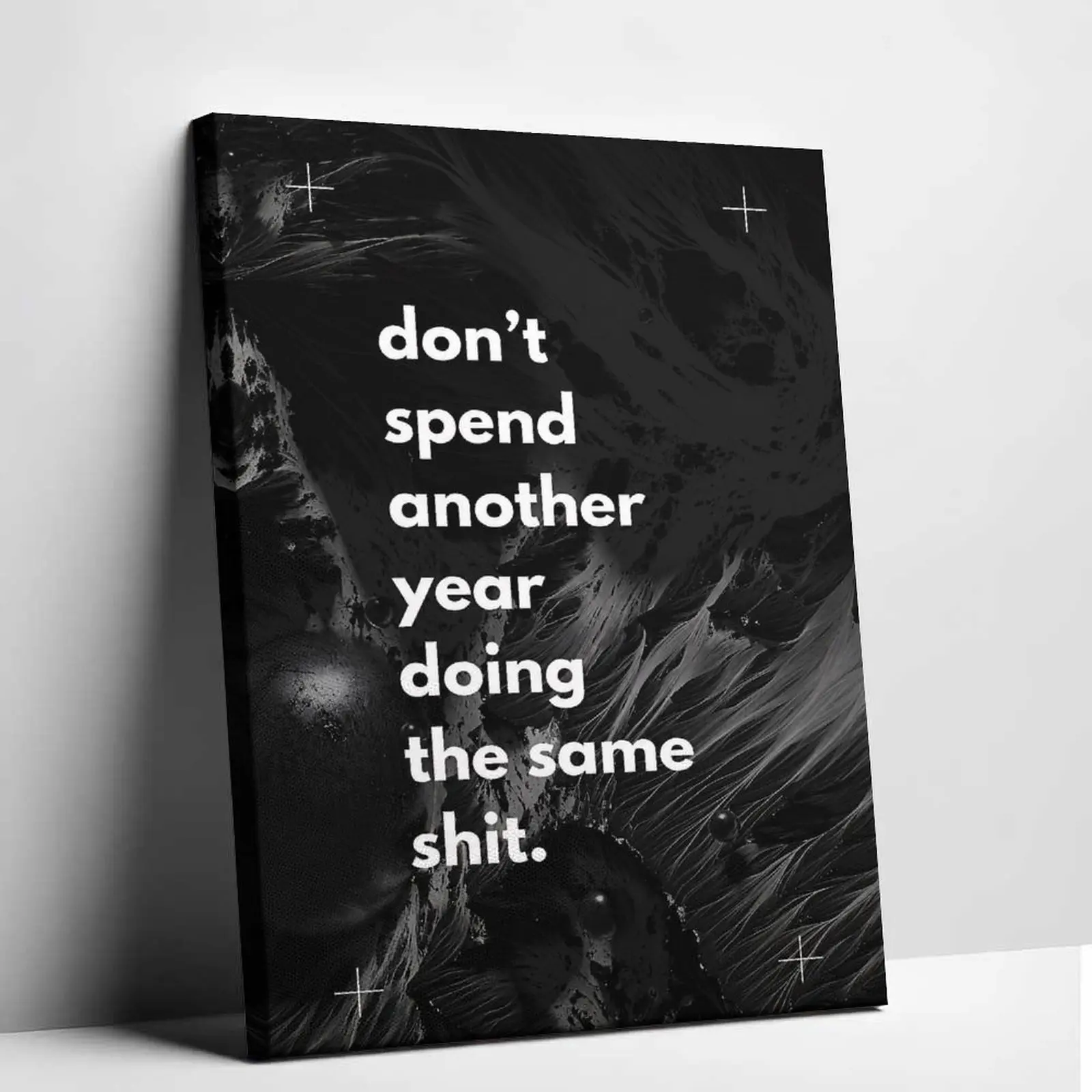 Inspirational Mindset Canvas Wall Art Dark Liquid Marble Poster Print Bold Life Rules Quote Canvas Painting Aesthetic Motivational Graphic Picture Decor for Living Room Bedroom Man Cave Studio