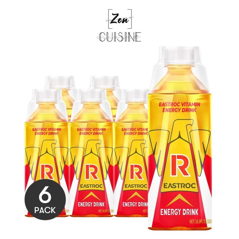 Eastroc Non-Carbonated Vitamin Energy Drink w Shot Cup – Natural Caffeine, Taurine, B Vitamins for Focus, Stamina & Metabolism Support