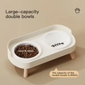 Elevated Pet Bowls Double Dog Cat Feeding Station Raised Food Water Bowl Set