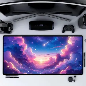 Celestial Cloud Mouse Pad Pastel Sky Galaxy Desk Mat Dreamy Sunset Aesthetic Mousepad Soft Space Art Gift Gift for Vaporwave Lovers
