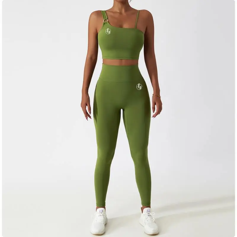 Running Fitness Top and Leggings Set