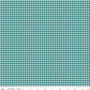 Fabric Riley Blake Basics Teal 1/8" Ginghams by the Quarter Yard C440-TEAL