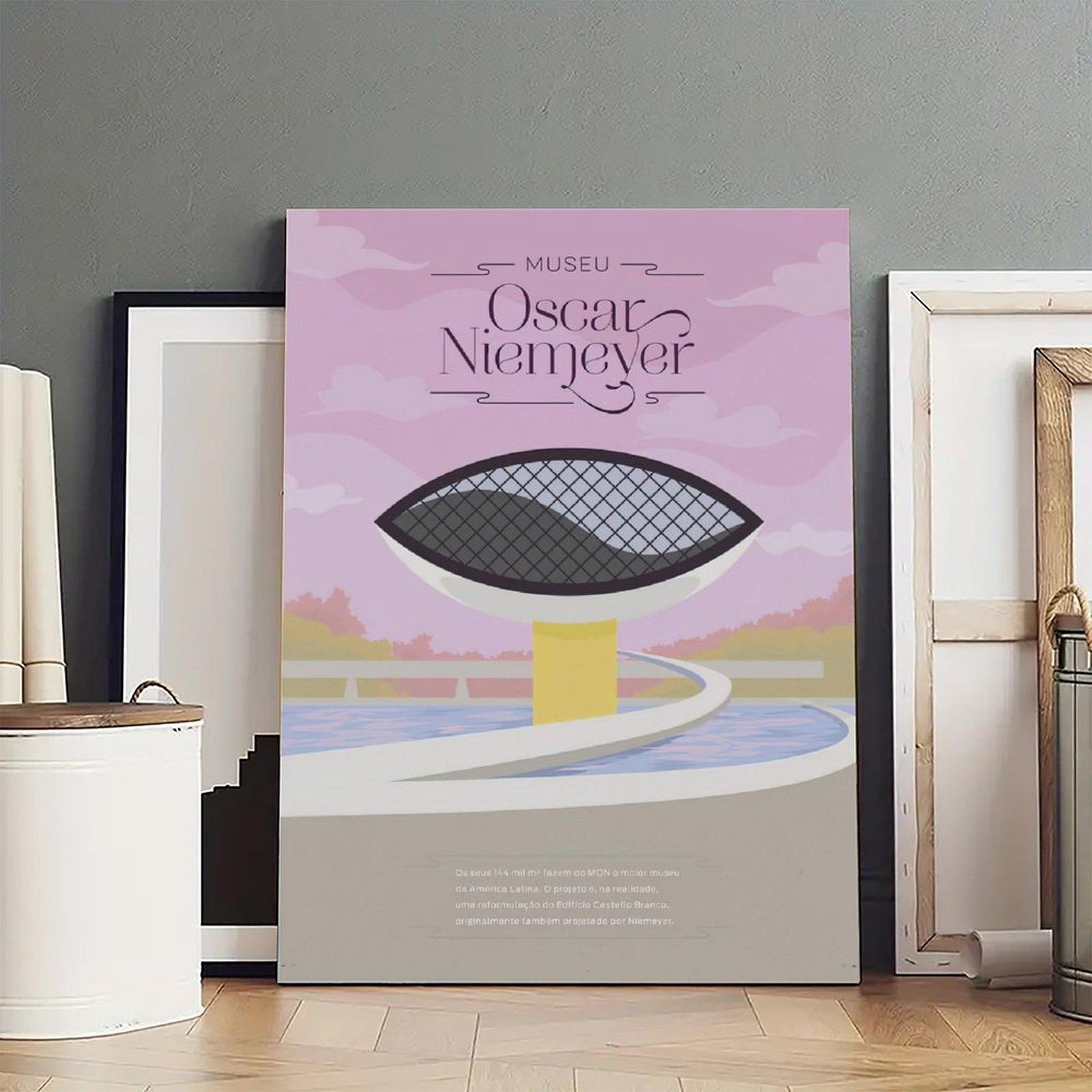 Museu Oscar Niemeyer Illustration Poster Decorative Painting Canvas Wall Art Picture Print Modern Family Bedroom Decor