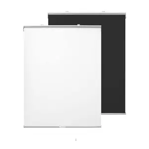 HTTMT - [Many Sizes] Black/White [2 Color] Cordless Light Filtering Roller Shades Window Blinds Waterproof Insulated Protection Light Through Fabric for Home/Office