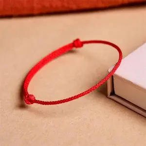 US-FASHION - Handmade Red Lucky Knot Bracelet Rope Lucky Bangle Women Lovers' DIY Best Friends Lucky Bracelet Size Adjust Drop Shipping