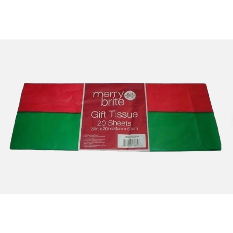 Merry Brite High-Quality Tissue Paper - 20x20 in (20 in x 20 in) High-Quality Material Small Gift Wrapping Supply, Pack of 30 Square Sheets, Durable, Easy to Use