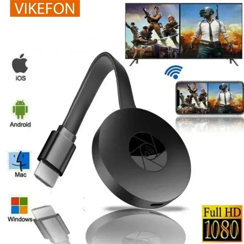 1080P G2 MiraScreen Display Anycast Wifi HDMI-Compatible Multi Android iOS Windows Full HD Wireless Audio Video Transmission
