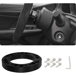 Steering Wheel Hub Adapter, Wheel Hub Spacers, Aluminium Alloy 12mm Steering Wheel Hub PCD Adapter Spacer, Car Accessories Wheel Adapters Spacers for Momo Nardi OMP Sparco and Most Cars