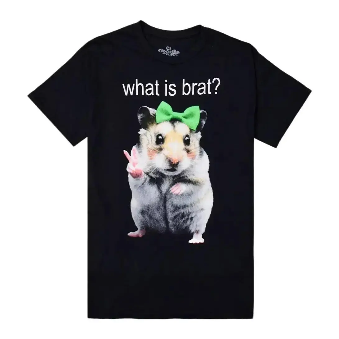 Hamster What Is Brat T-Shirt By Goodie Two Sleeves | T-Shirt, Quote Shirt Out of Pocket Humor T-shirt Funny Saying Y2k Trendy Unisex Gift
