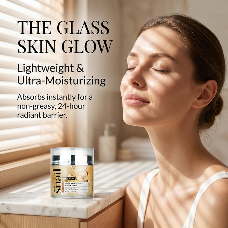 WISEORIGIN Snail Anti-Wrinkle Face Cream, Fades Fine Lines, Tightens Facial Contours, Hydrating Daily Moisturizer, Ideal Gift(50g) Skin Repair Hydrate Moisture Moisturizing
