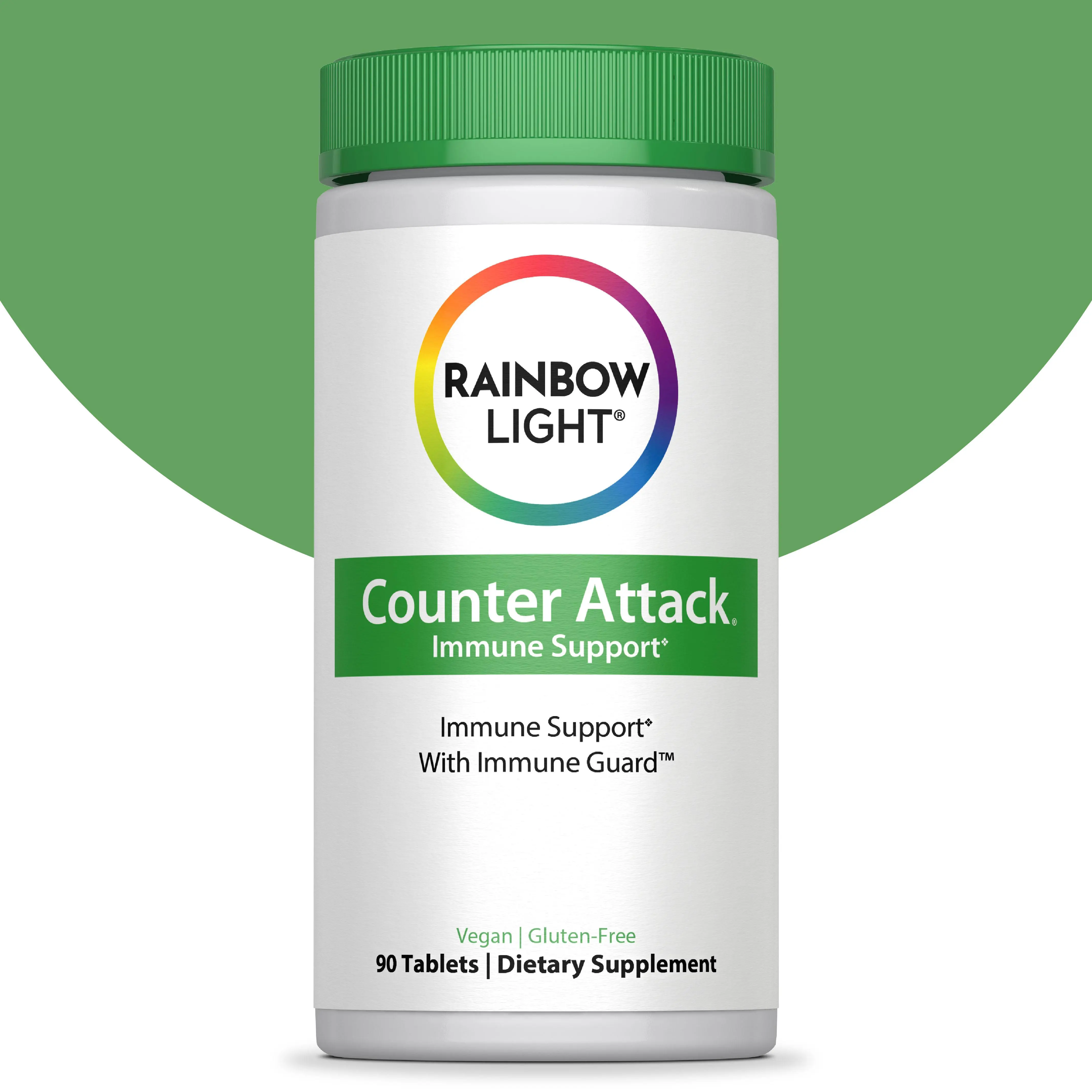 Rainbow Light Counter Attack Immune Support - with Vitamin C, Zinc and 3 Targeted Herbal Blends - Vegan and Gluten Free - 90 Count Rainbow Light Counter Attack Immune Support - with Vitamin C, Zinc and 3 Targeted Herbal Blends - Vegan and Gluten Free - 90 Count