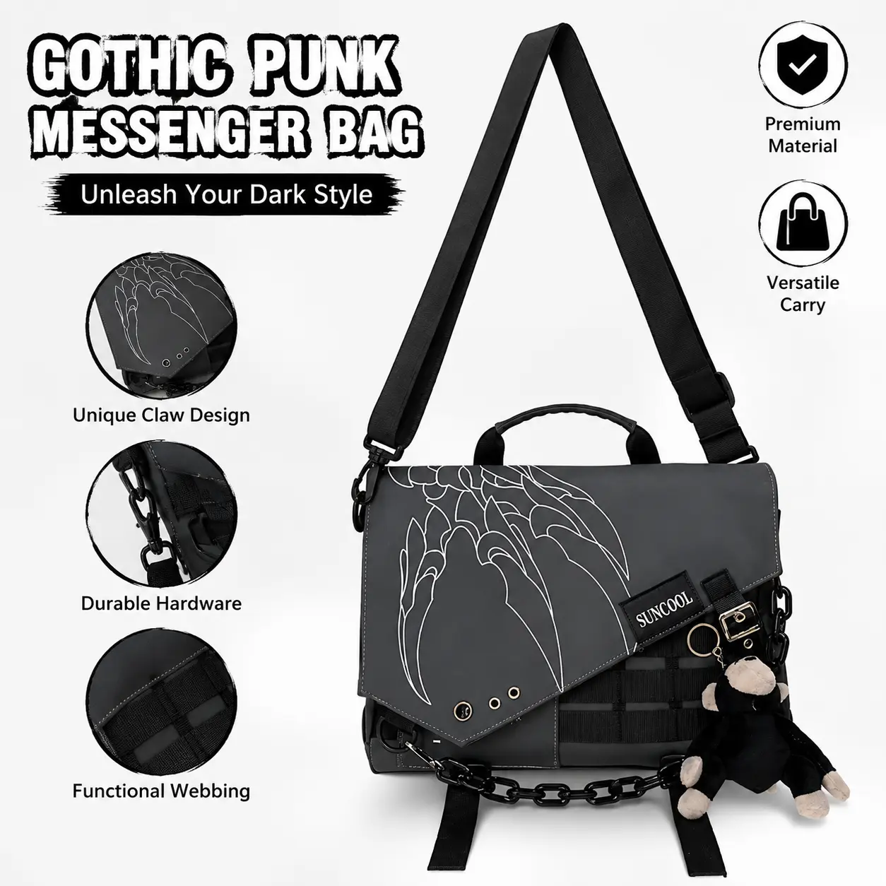 Men’s High-Capacity Crossbody Bag 2026 - Durable Streetwear Material, Adjustable Strap, Chain Carryall for Travel & Daily Use (Men’s Crossbody & Shoulder Bags), Carryall Men's Crossbody & Shoulder Bags
