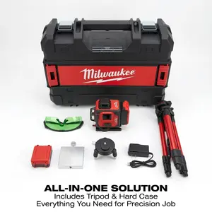 Milwaukee 16 Line Cross Line Laser Level Kit