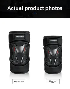 Youth 4-Piece Sports Protective Gear Set - Knee Pads, Elbow Pads, Mini Shin Guards - Wear-Resistant, Anti-Fall, Durable - Suitable for Outdoor Cycling, Off-Road Biking, Durability