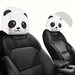 2pcs Car Headrest Covers, 2D Flat Printing, Stretchy & Elastic, Fun Patterns, Easy Install & Clean, for Daily Commute, Long Trips, Casual Driving