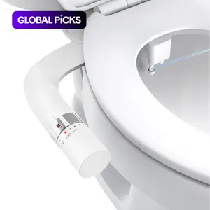 1 set of ultra-thin toilet accessories, non-electric dual-nozzle (feminine and rear bidet) toilet accessories, adjustable water pressure, Bathroom Bidet Sprayer, white toilet seat accessories. #GLOBAL PICKS