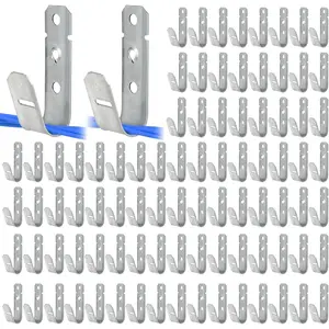 200 count  Support J-Hook, 3/4 Inch  Hooks for , Wall Mount Galvanized j Hooks for  and Wire Management