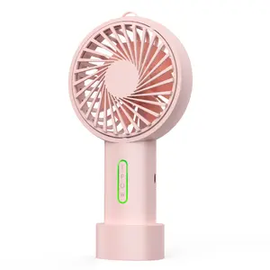 Handheld Mini Fan 3 Speed USB Rechargeable Personal Portable Fan with Removable Base Lanyard Small Desk Cooling Face Fan for Travel/Summer/Concerts/Lash, Gifts for Women