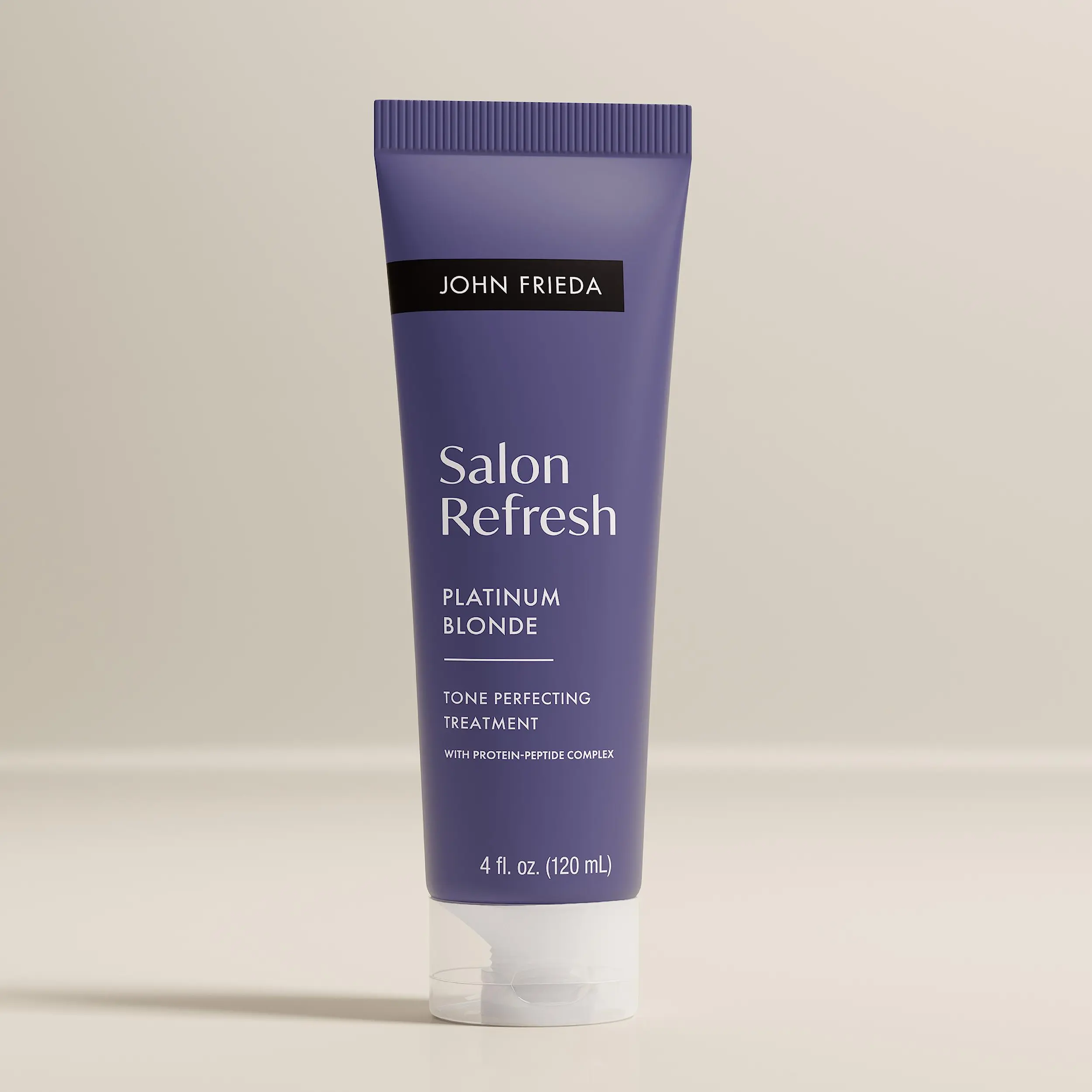 John Frieda Salon Blonde Platinum Tone Perfecting Treatment with Protein-Peptide Complex, Hair Toner, Toner for Blonde Hair 4 fl oz
