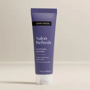 John Frieda Salon Blonde Platinum Tone Perfecting Treatment with Protein-Peptide Complex, Hair Toner, Toner for Blonde Hair 4 fl oz