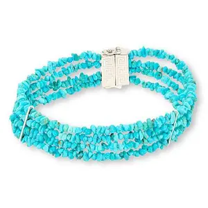 Mine Finds by Jay King 4-Strand 6-3/4" Chilean Turquoise Bracelet w/Magnetic Clasp