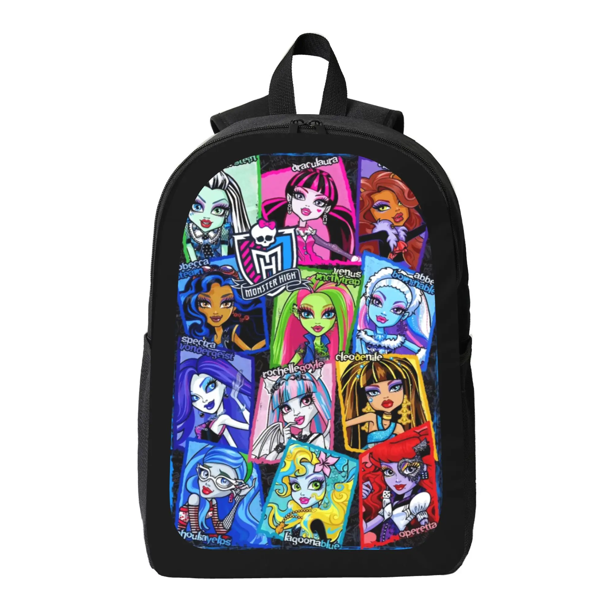 Monster High 2 Waterproof Student Backpack – Suitable for daily school commutes and accommodating a 17-inch laptop; features adjustable shoulder straps and a zipper closure; unisex design; a must-have item for the back-to-school season.