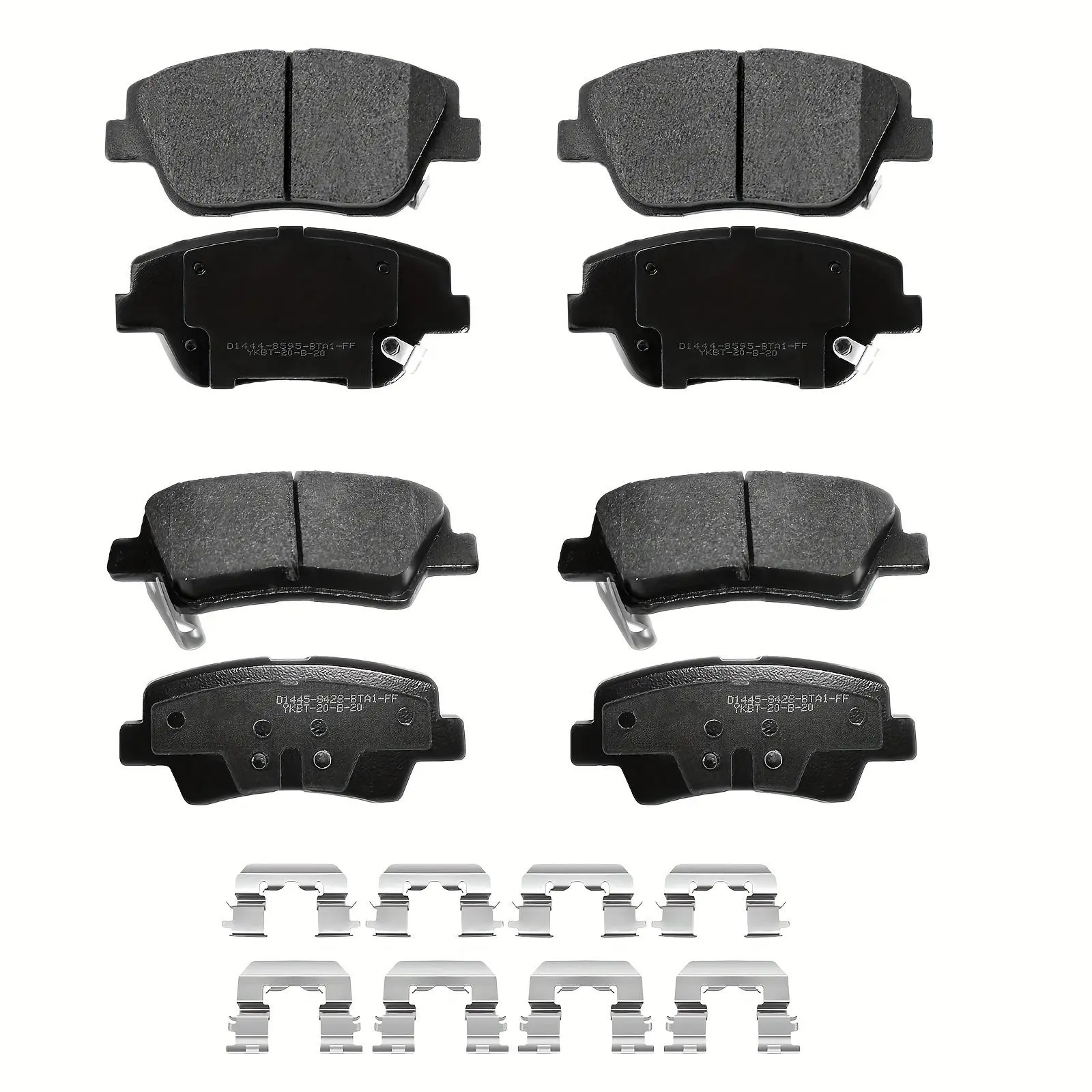 .Ceramic Brake Pads Brake Pads Front And Rear Brake Pads Kit Set Of Ceramic Disc Brake Pads For The Front And Rear Including Hardware Compatible With Kia Optima 2011-2016 Hyundai Sonata 2011-2015 - Perfect Flush Fit, Easy DIY Installation