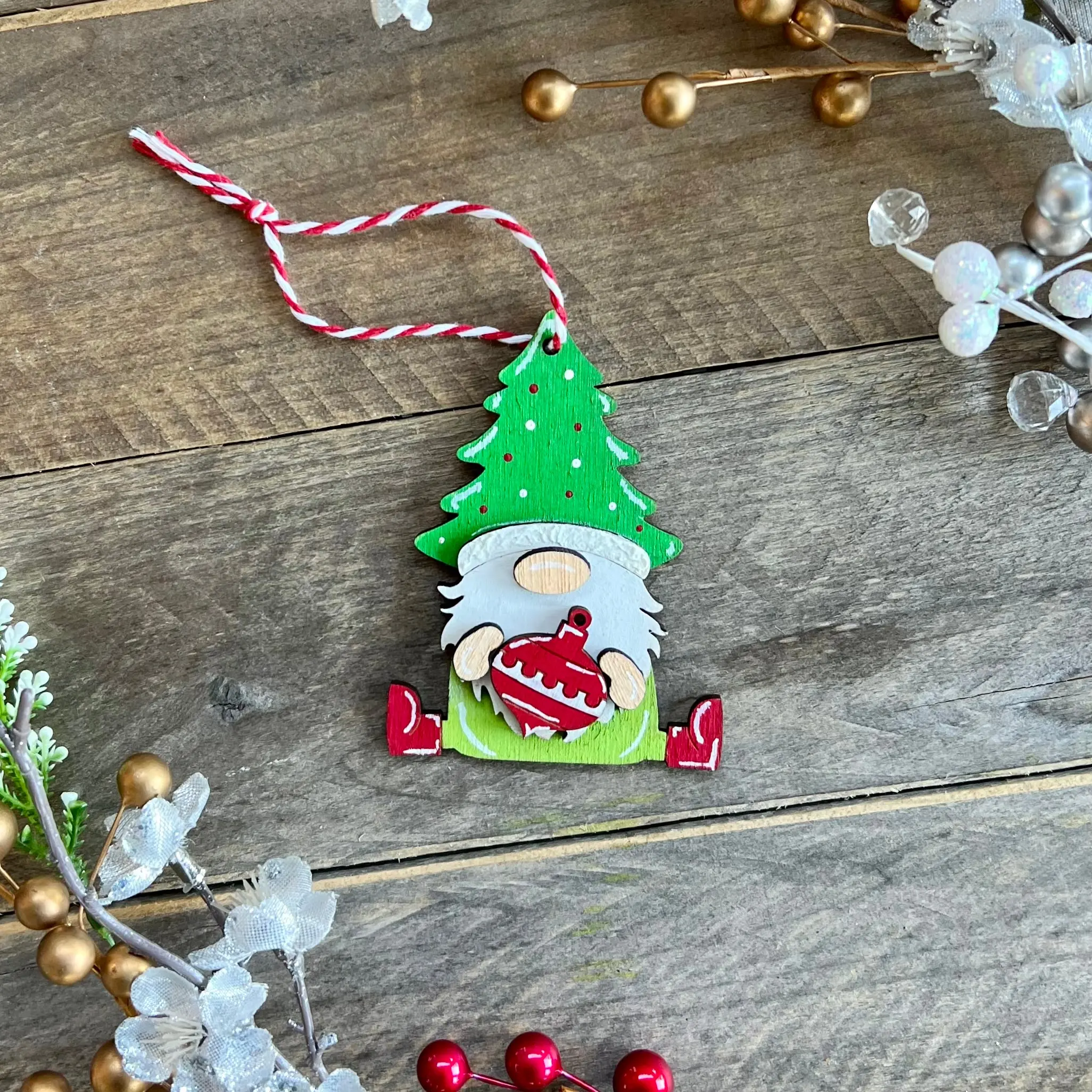 Christmas Tree Gnome Ornament