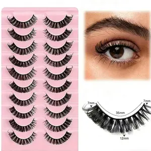 False Eyelashes No Glue Needed, Easy Application False Lashes, Convenient Makeup Accessory, Perfect for Daily Use & Special Occasions