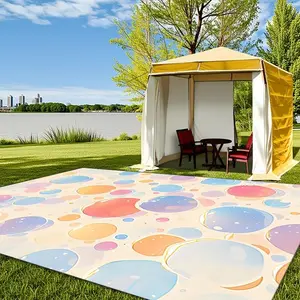 Outdoor Camping Carpet, Colorful Dot Pattern Picnic Mat, Portable Foldable Picnic Blanket, Outdoor Camping Mat, Home Decor, Room Decor