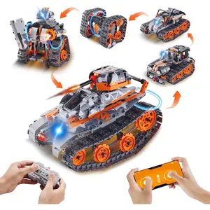 VEVOR 5 - in - 1 STEM Building Toys for Kids, Remote APP Control Car Building Kits, 554 PCS RC Car/Robot/Tank/Rubik/Snowplow, RC Tech Kit for Boys Girls Aged 6+VEVOR Super Brand Day