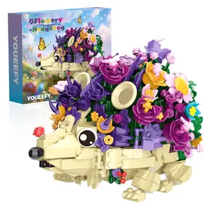 Flowers Hedgehog Building Sets, Animal Building Toys Collectible Gift, Birthday Gifts Toys for Adults and Kids Age 14+(1000+Pcs)) home decor