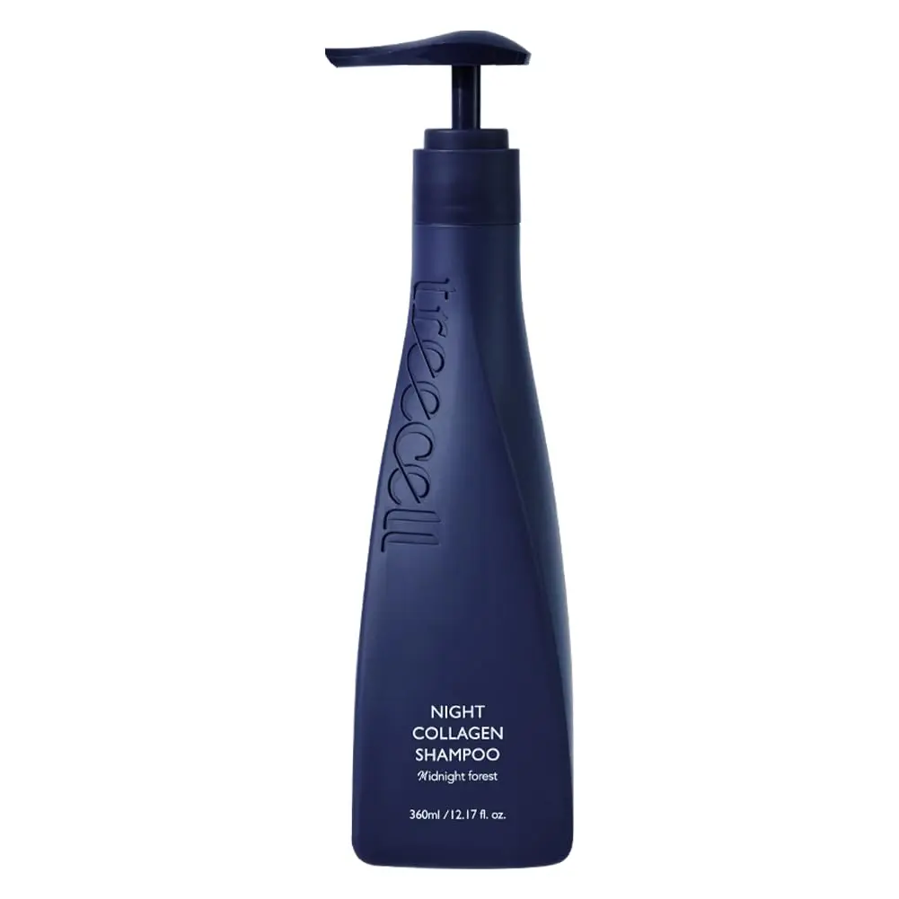 treecell Night Collagen Korean Salicylic Acid Shampoo, Strengthening Haircare for Deep Cleansing and Scalp Calming with Calming Forest Aroma, 12.2 fl oz, Korean Shampoo, Strengthening Shampoo