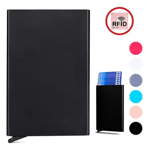 Ultimate Anti-Theft Card Wallet! RFID Blocking Metal Credit Card Holder for Men & Women - Slim Pop-Up Design, Multiple Color Options, Ideal for Travel, Work & Daily Use to Protect Your Cards from Skimming & Keep Them Organized