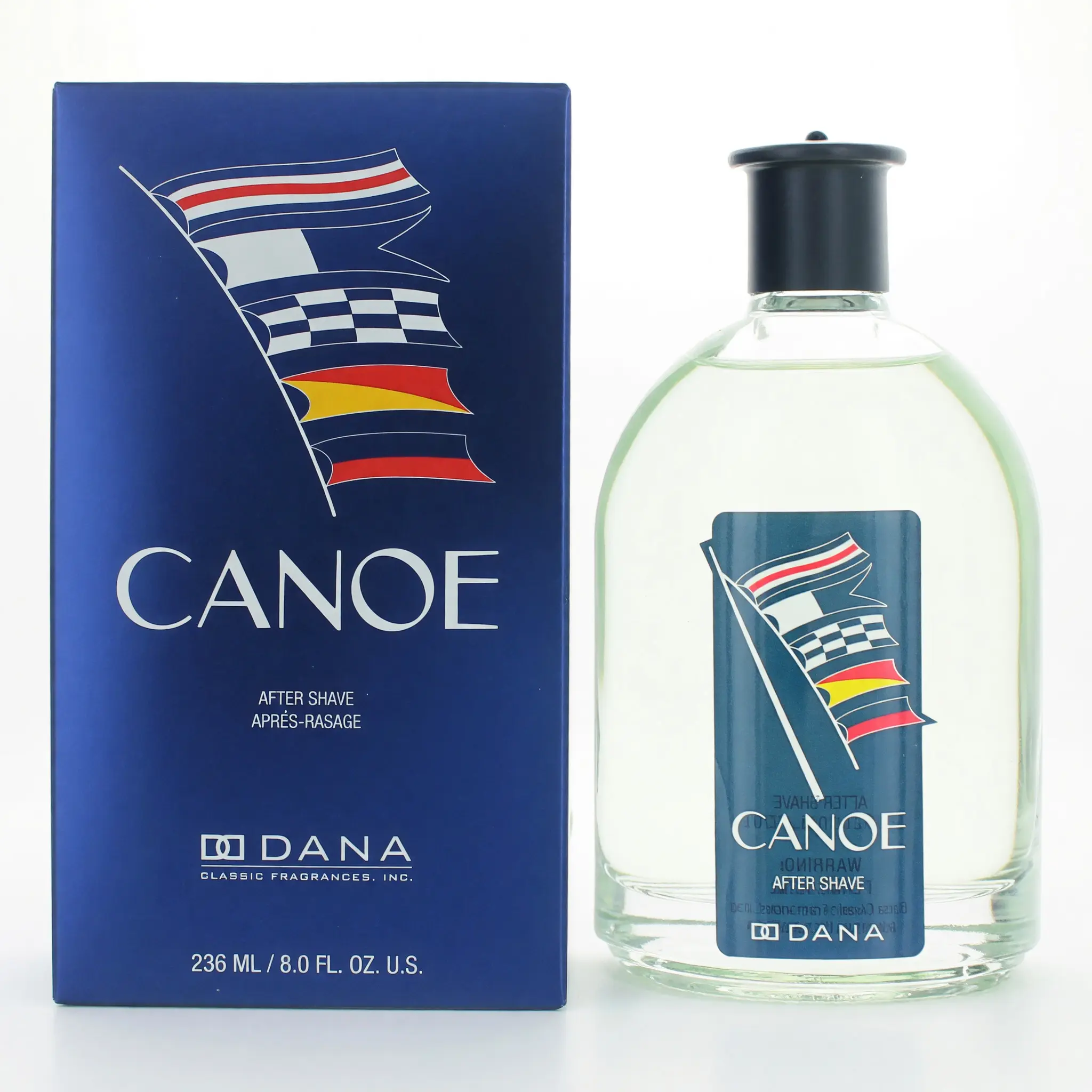 Dana Canoe Scented Aftershave Splash for Men - 8 oz Citrus Blend Fragrance, Single Item, Lemon