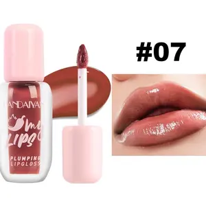 Plumping Lipstick with Bold Color and Long-Lasting Wear Cosmetic Glossy Makeup