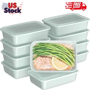 20-Piece 1-Compartment Reusable Meal Prep Containers (Mint)