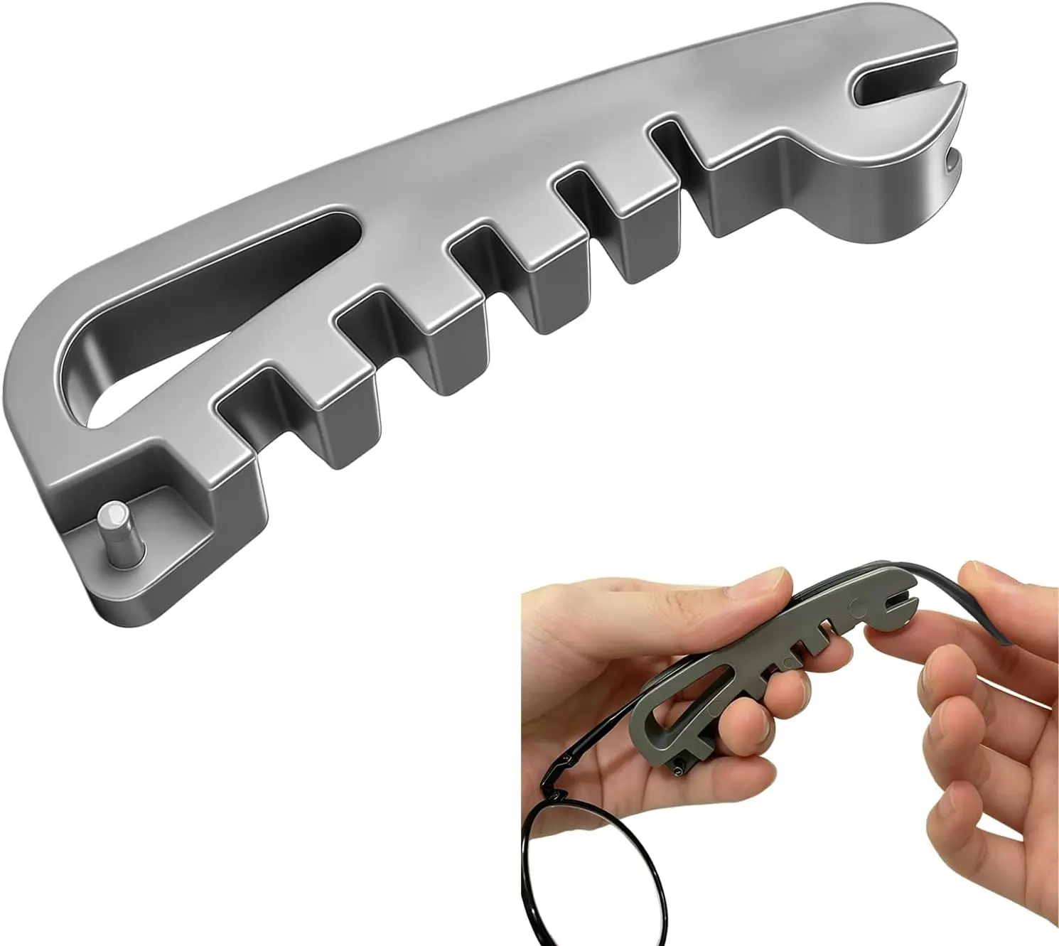 Eyeglass Repair & Adjustment Tool Kit - Temple Arm Adjuster, Nose Pad Curvature Bender, Multi-Function DIY Eyewear Maintenance Accessory