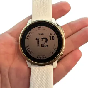 Garmin Fenix 6s Pro 1.2in Rose Gold with White Band GPS Watch for Tracking HR STEPS BATT 9d Durable Stainless Steel & Titanium Elegant Design