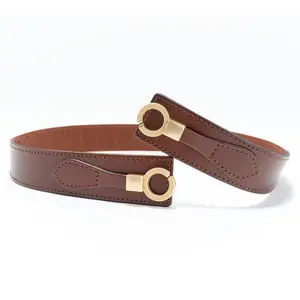 Complliments Double Ring Leather Belt with Elastic