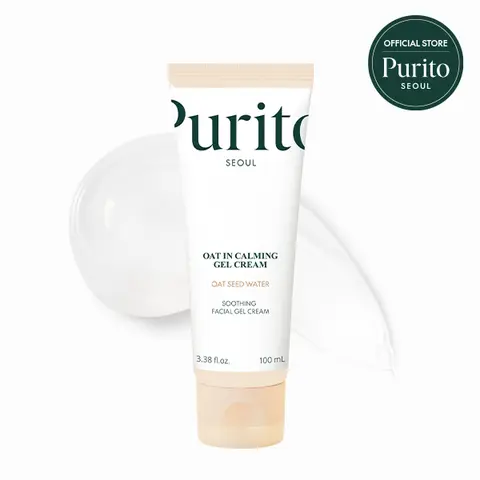 [Purito Official] Oat-in Calming Gel Cream l Oat Seed Water Hydration & Soothing, Lightweight, Non-Sticky FA Safe Moisturizer for Sensitive Skin, Non-Comedogenic, Fragrance-Free l Korean Skincare