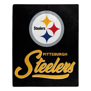 Caseys  50 x 60 in. Pittsburgh Steelers Raschel Signature Design Blanket
