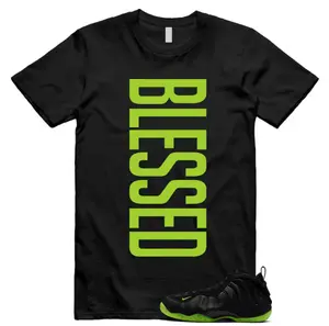 Unisex Shirt to Match Sneaker, Foamposite Volt Black Air One T Shirt Match VERTBLS, Trending Shirts, Top T-Shirt