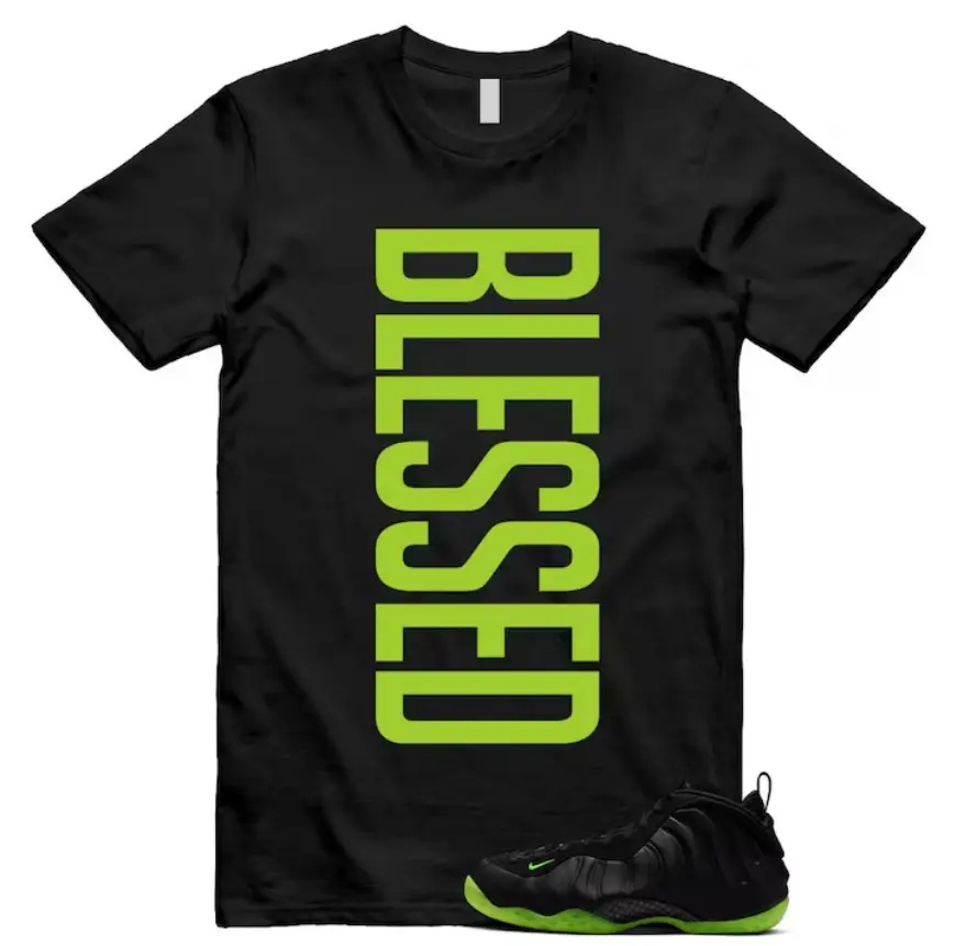 Unisex Shirt to Match Sneaker, Foamposite Volt Black Air One T Shirt Match VERTBLS, Trending Shirts, Top T-Shirt