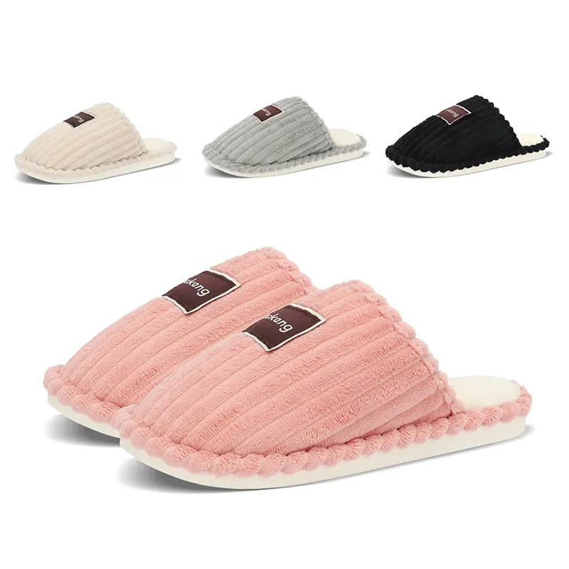 Lady's Slippers Women Plush Fabric Thick-Sole Indoor-Outdoor Slippers for Postpartum Recovery - Soft Warm and Durable Comfort Shoes fur slides