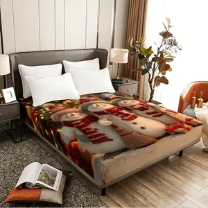 Snowman Christmas decoration with broom, scarf, and hat, foam mattress, suitable for bedrooms, rentals, student dormitories, and is an essential for sleep.