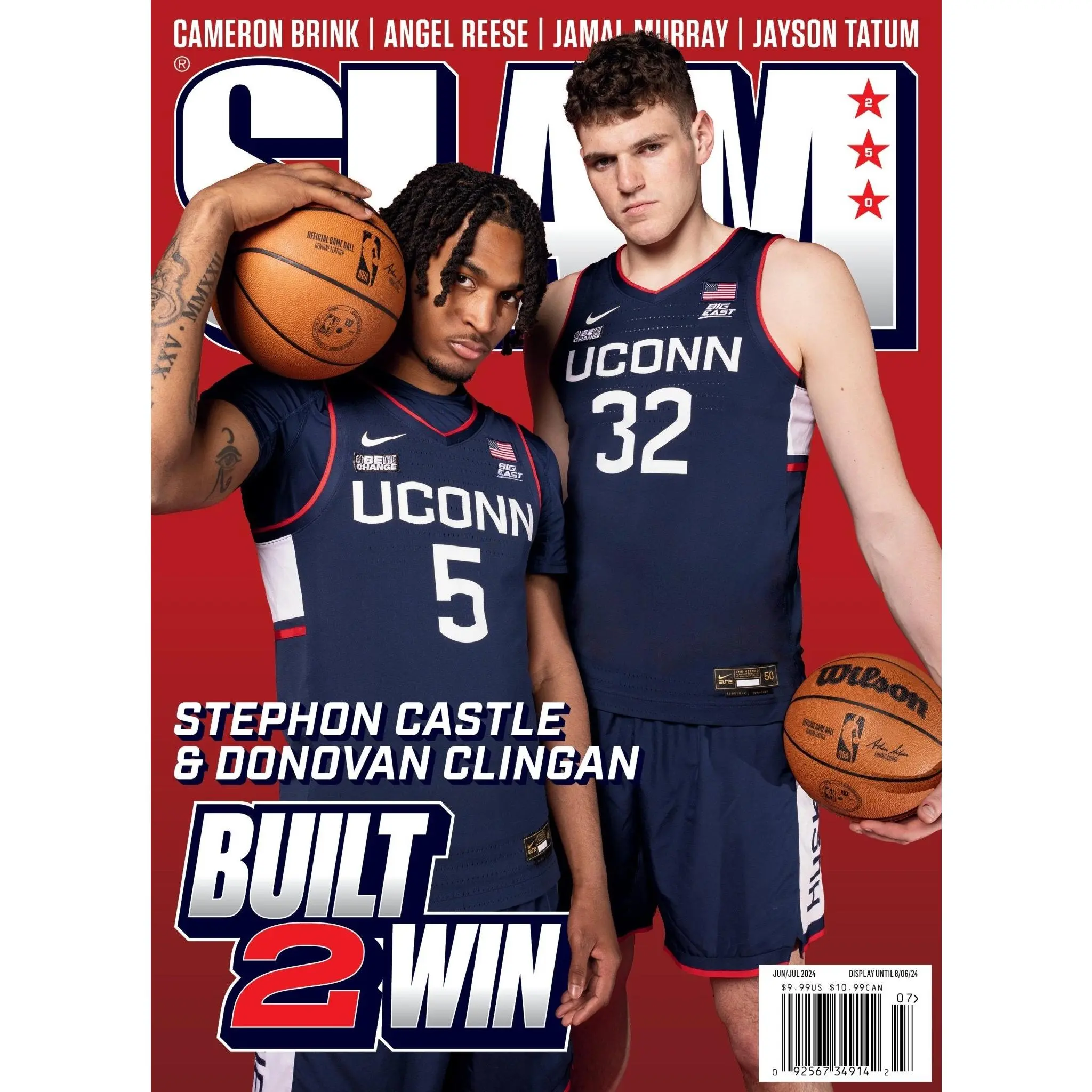 Stephon Castle + Donovan Clingan Magazine Poster, NBA Cover Poster, Gift For Fans - Unframed