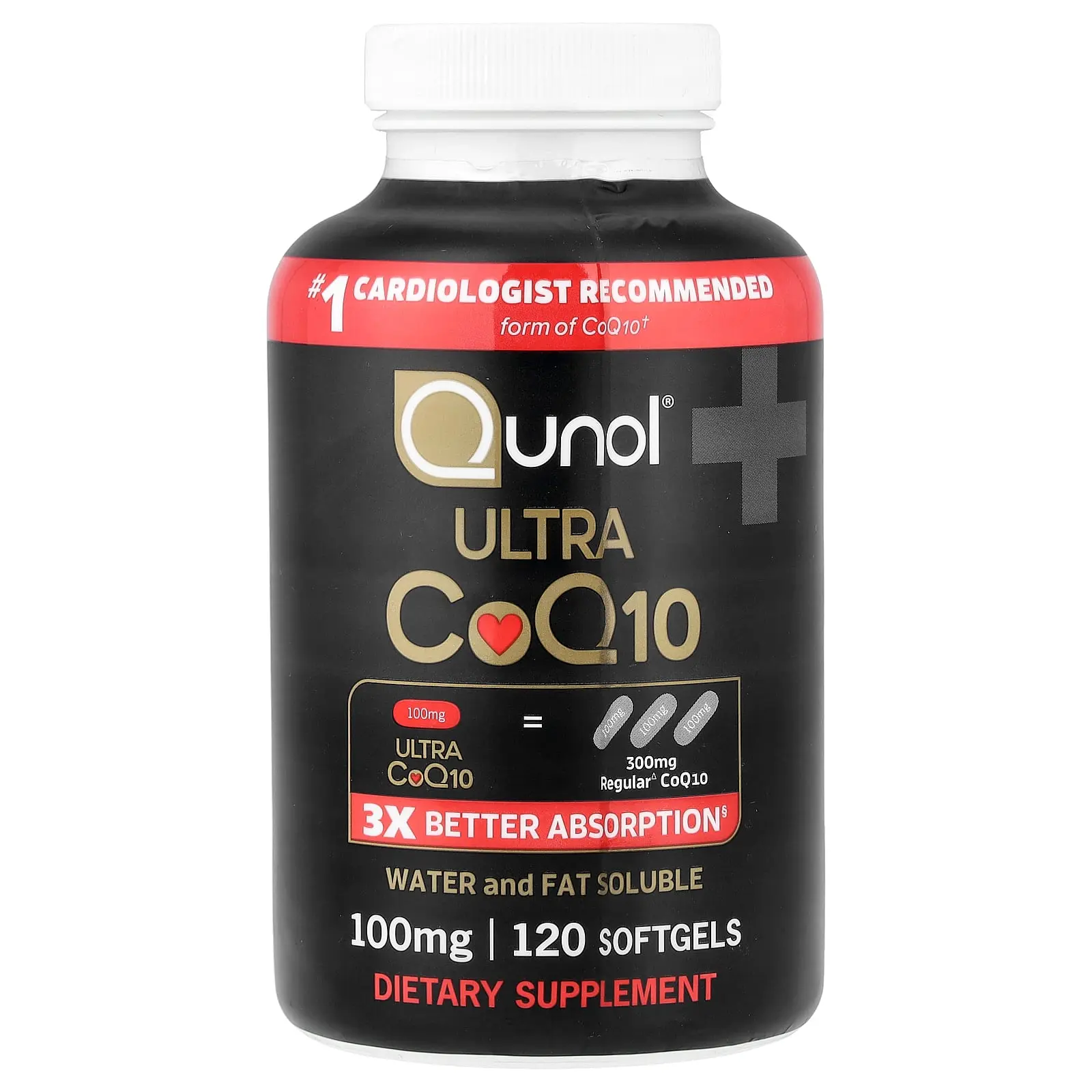 Qunol Ultra CoQ10, 100 mg, 120 Softgels
