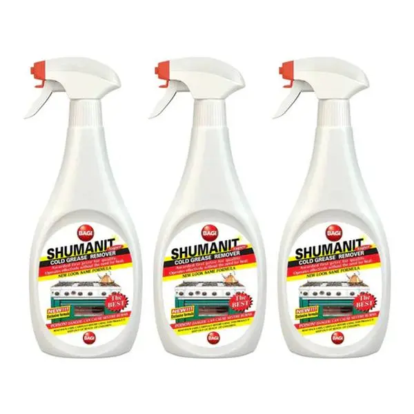 3-Pack Liquid Cold Grease Remover, 25.4fl oz Kosher For Passover Household Cleaning Product - Effective for Bagi Shumanit Oven Cleaning, Compatible with Gloves